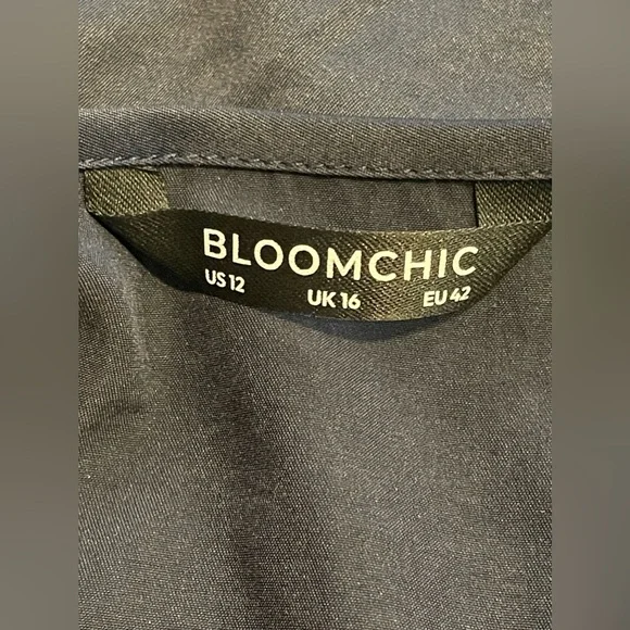 Bloomchic plaid belted cinched waist, long sleeve elastic ruffle wrist dress - Picture 11 of 11